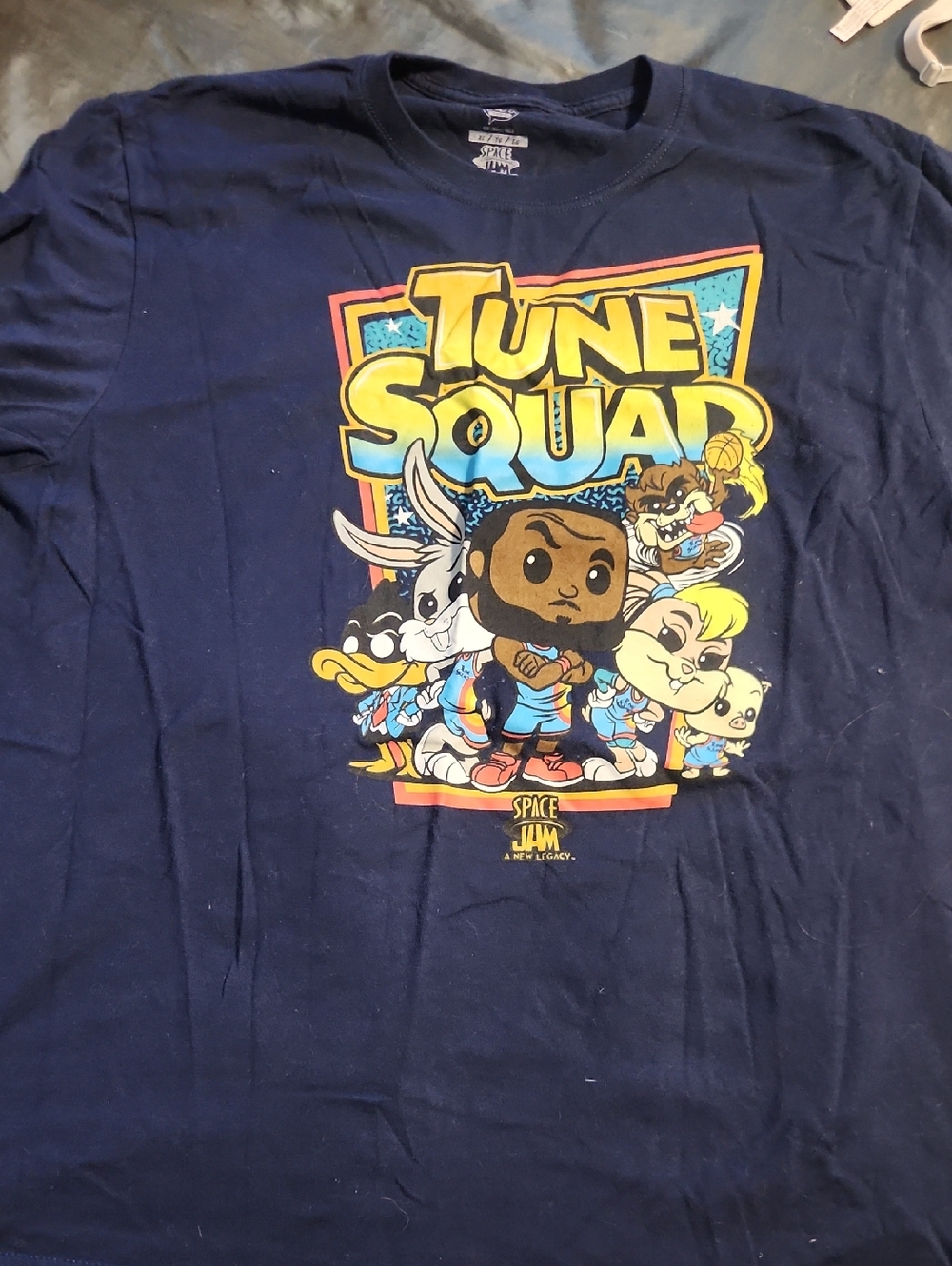 Space Jam Tune Squad Graphic Tee Navy Blue Funko Pop Shirt